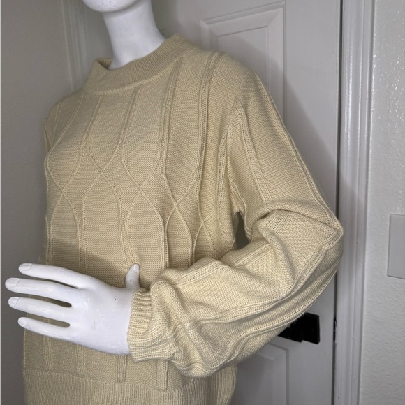 Anrabess Cream Cable Knit Sweater Size Large. - Picture 5 of 12